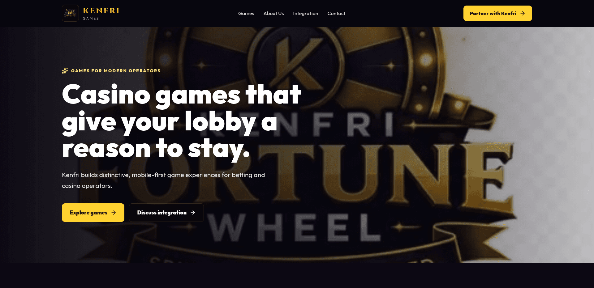 Kenfri Games website built by GuruCrafts