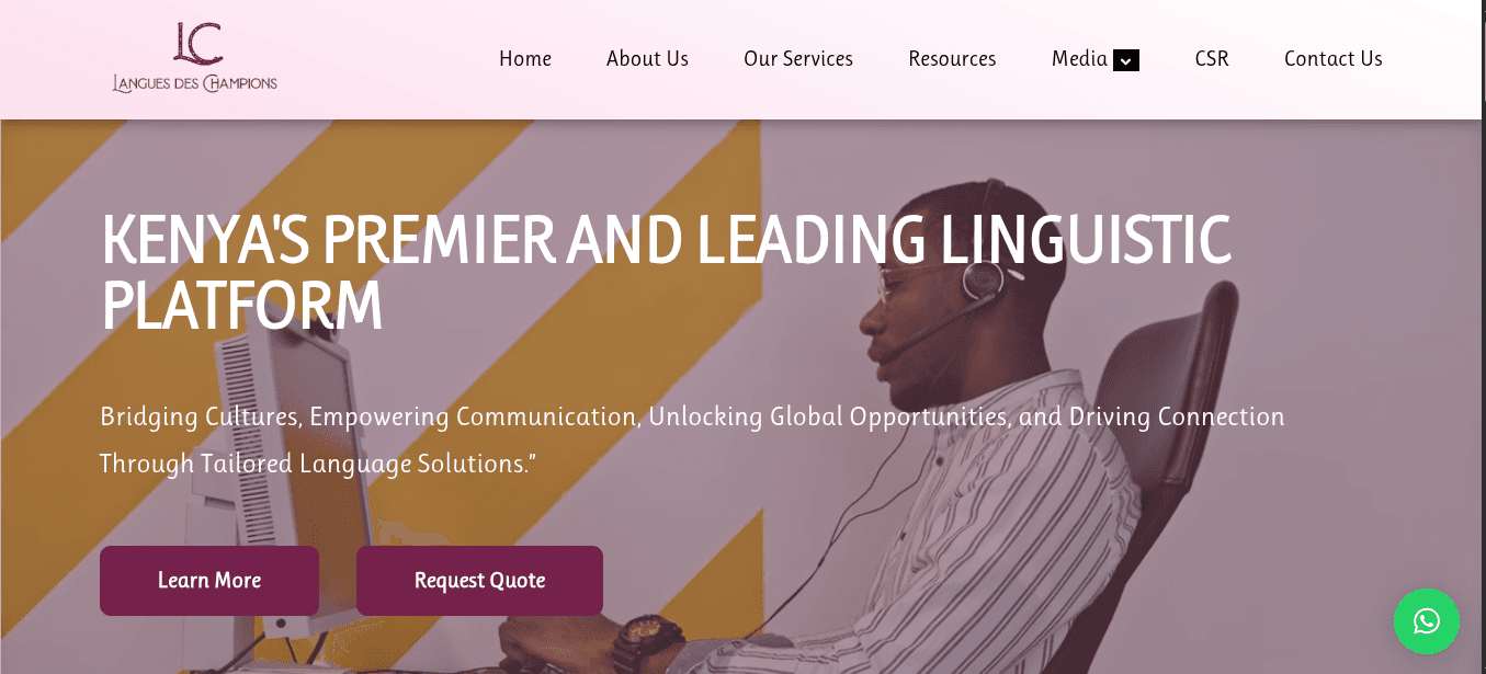 Langues des Champions website built by GuruCrafts