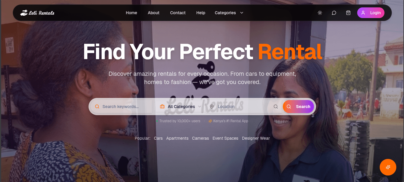 Leli Rentals website built by GuruCrafts