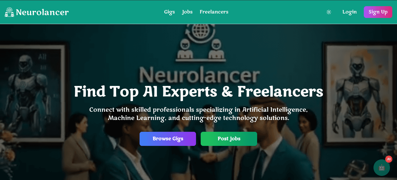 Neurolancer website built by GuruCrafts