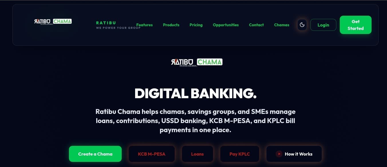 Ratibu Chama website built by GuruCrafts