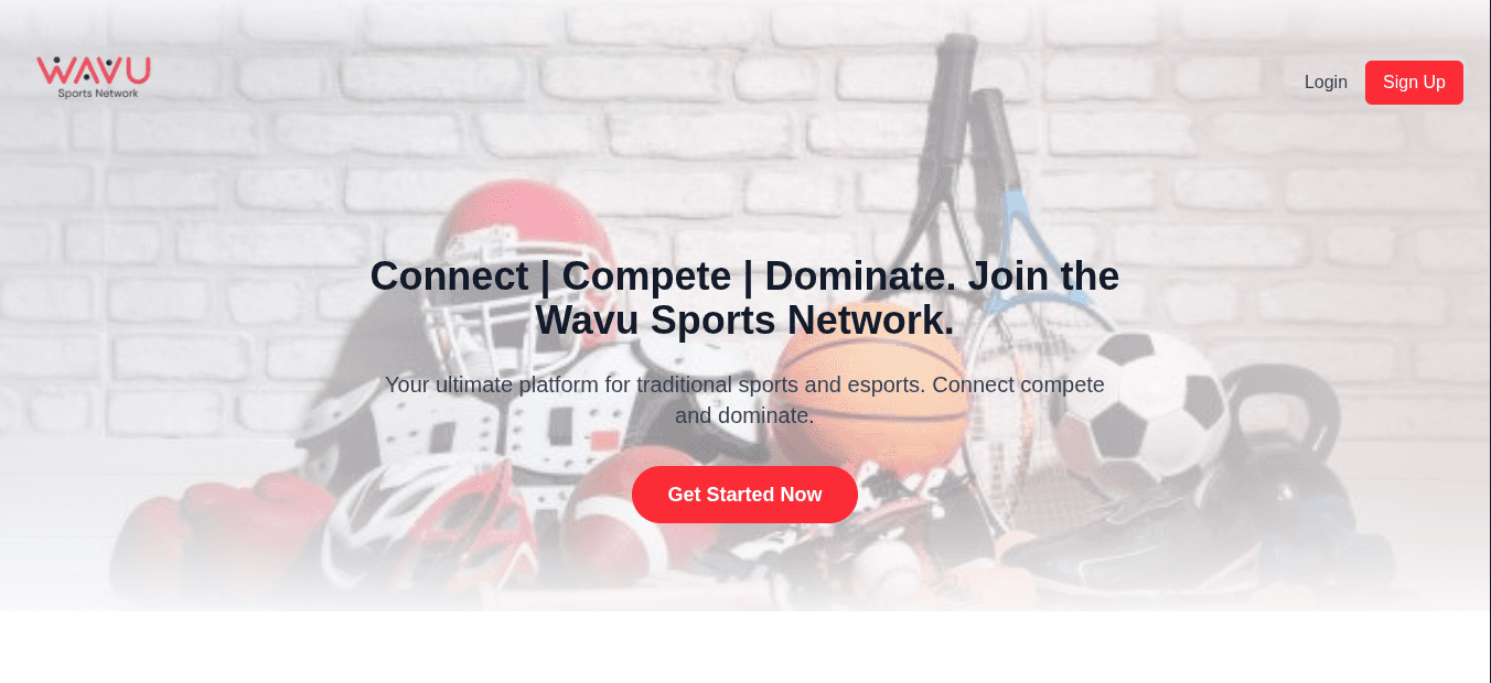 Wavu Sports Network website built by GuruCrafts